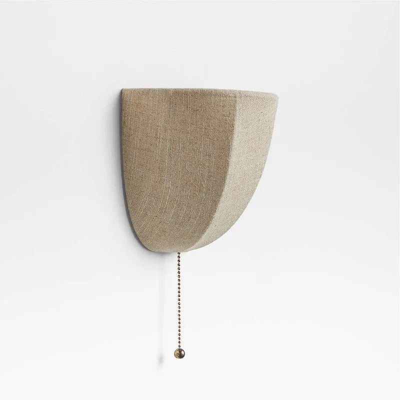 Living Room Wall Lamp French Villa Homestay Bedroom Headboard Designer Lighting Fixture LED Retro Simple Linen Bedside Lamp