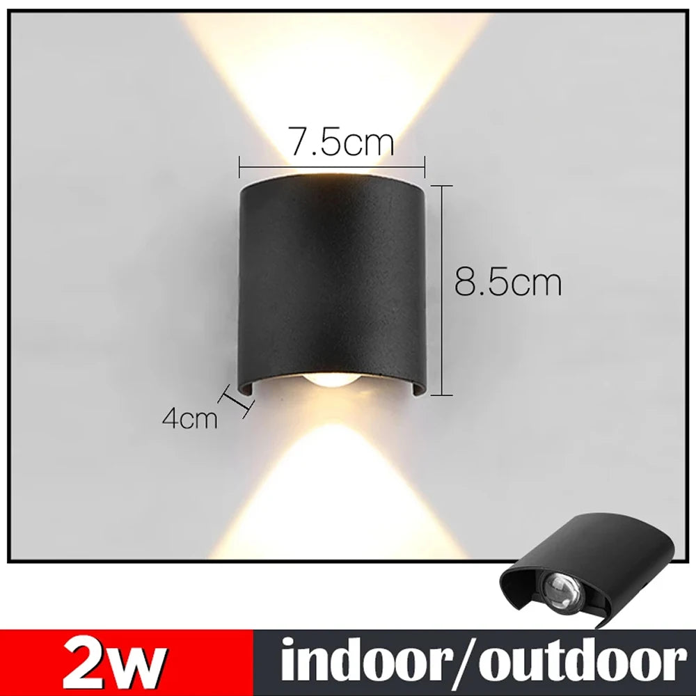 Wall Sconce Exterior Garden Porch Sconce Light Outdoor Waterproof COB Wall Lamp Led Room Light 110-265V Warm White LED light