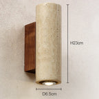 Indoor Stone Wall Lamp Travertine Sconce Light Hardwired With E27 Bulb for Bedroom Living Room
