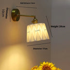 IWHD Simple LED Wall Lamps Living Room Cafe Reading Ceramic Pull Chain Switch Up Down Rotate Copper Bathroom Vanity Mirror Light