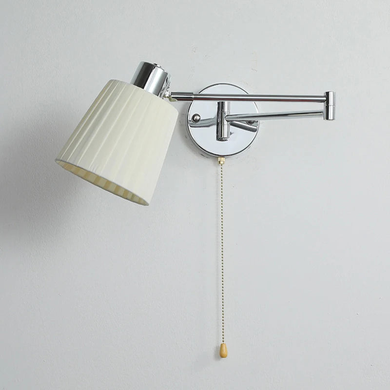 Nordic LED Wall Lamp Adjustable Mechanical Telescopic Arm Wall Light With Switch Indoor Lighting Home Decor Bedside Bedroom