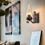 Retro Simple Wall Lamp Glass Ball lampshade Sconces Lighting Fixture Industrial Decor Garden Balcony Lighting Lamp E27