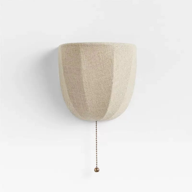 Living Room Wall Lamp French Villa Homestay Bedroom Headboard Designer Lighting Fixture LED Retro Simple Linen Bedside Lamp