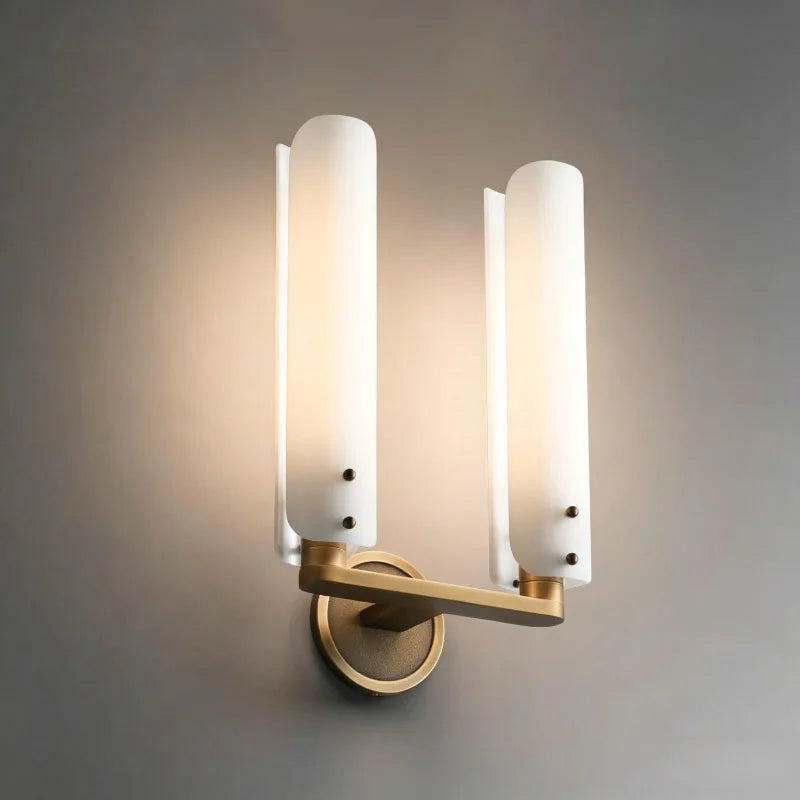 Contemporary Minimalist Linear Glass Wall Lamps Designer Creative Sconces Living Room Bedroom Cloakroom Aisle Illumination Decor