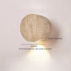 IWHD Wabi Sabi LED Wall Lights Bedroom Decoration Living Room Stair Lighting Yellow Travertine Bedside Lamps Applique Murale