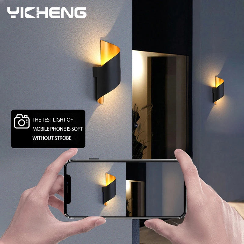 Spiral Design LED Wall Lamp 10W Indoor Wall Lights Waterproof Outdoor Modern Nordic Sconce Lamp Interior Wall Light Home Decor