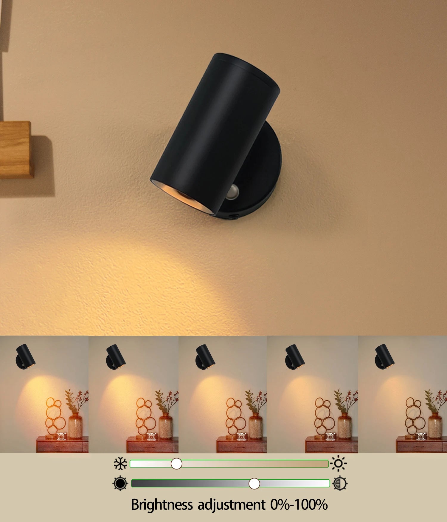Applique murale rechargeable avec télécommande