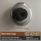 Designer Glass Wall Lamp LED Black Gold Decorative Sconce for Living Room Bedroom Corridor Bedside Background Copper Wall Light