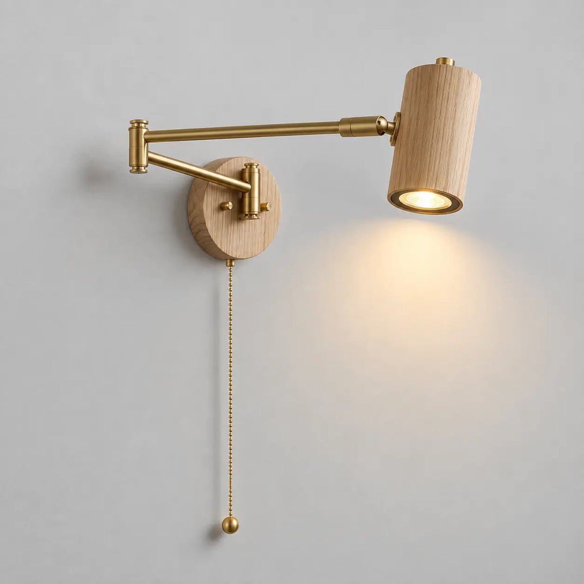 Applique murale bois scandinave, bois clair et lumière chaude