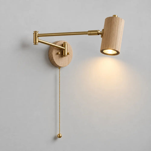 Applique murale bois scandinave, bois clair et lumière chaude