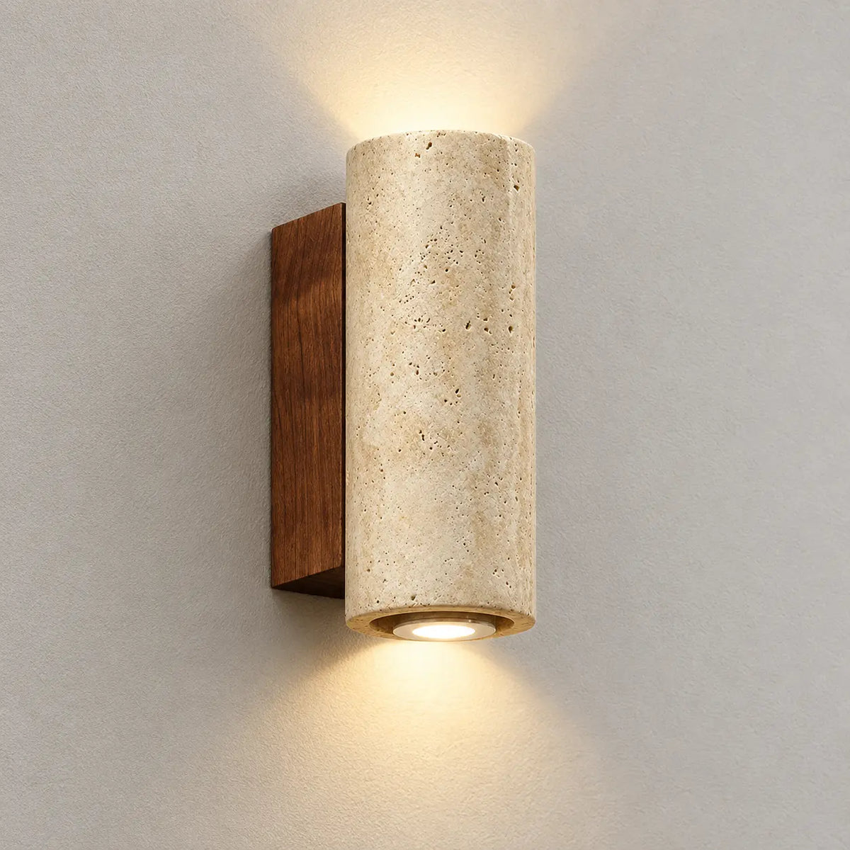 Applique murale en pierre 16 cm — lumière chaude