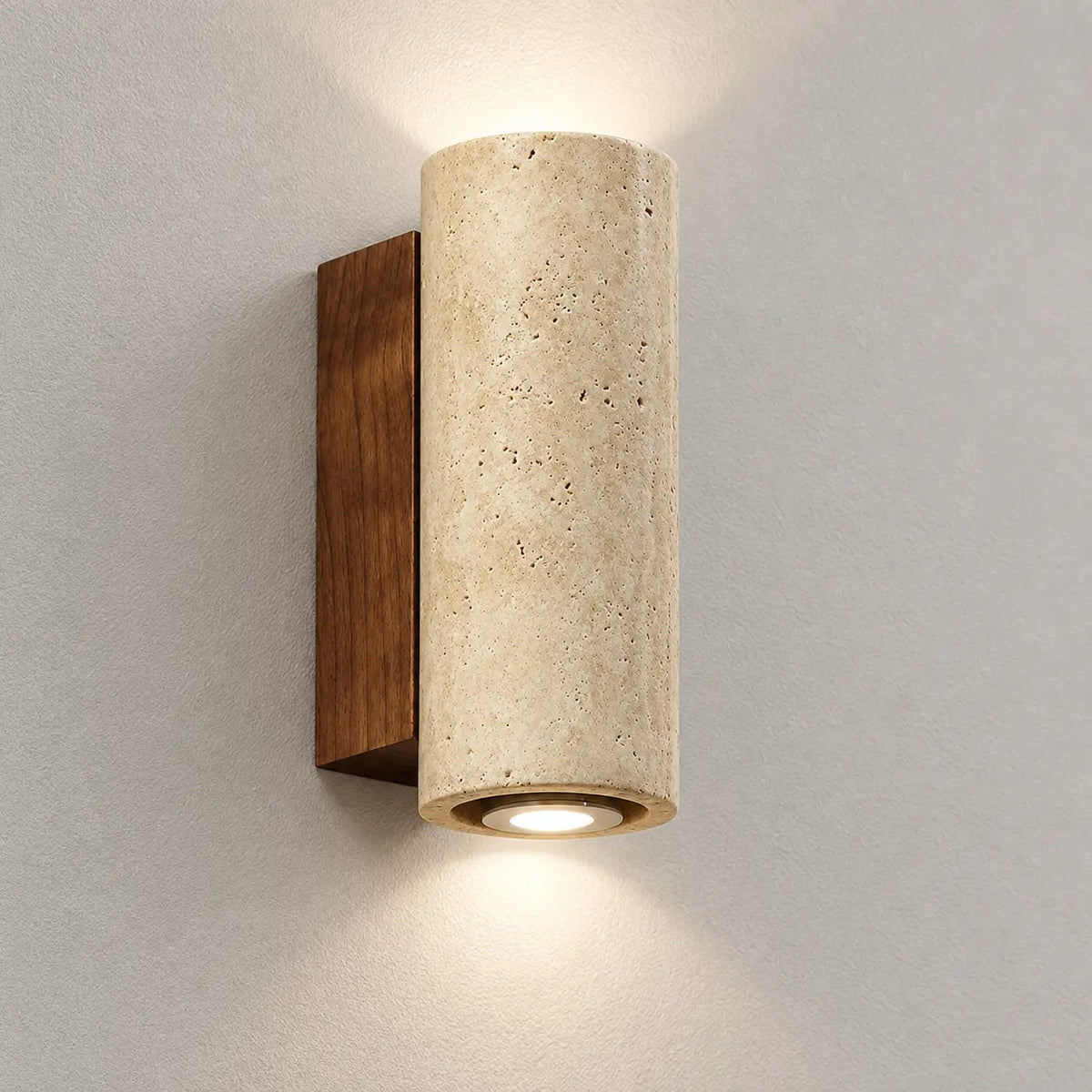 Applique murale en pierre 16 cm — lumière neutre