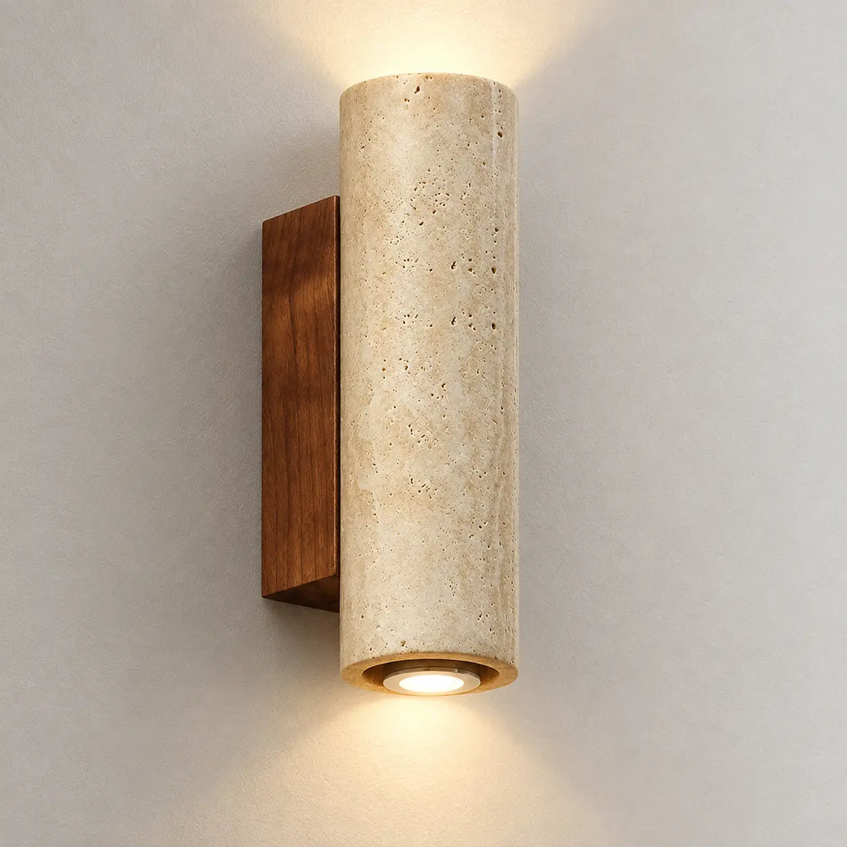 Applique murale en pierre 23 cm — lumière chaude