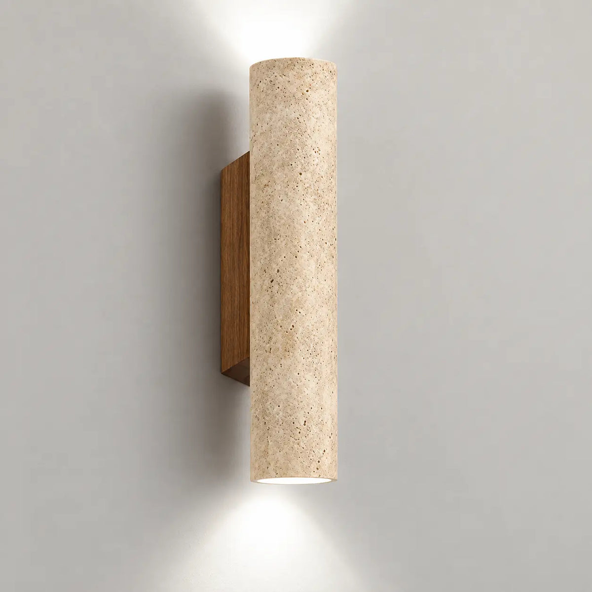 Applique murale en pierre 28 cm — lumière froide
