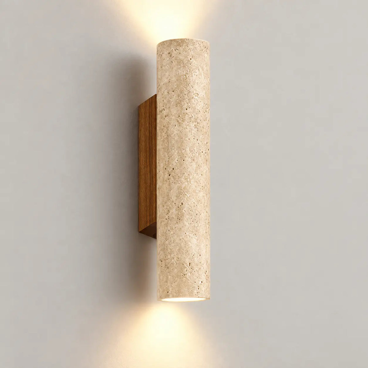 Applique murale en pierre 28 cm — lumière chaude