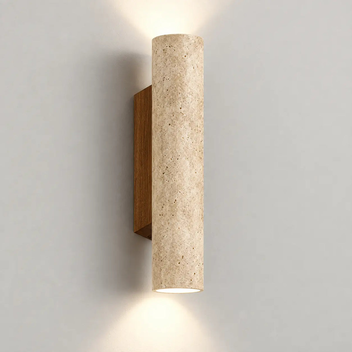 Applique murale en pierre 28 cm — lumière neutre