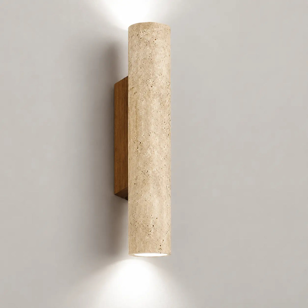 Applique murale en pierre 32 cm — lumière froide