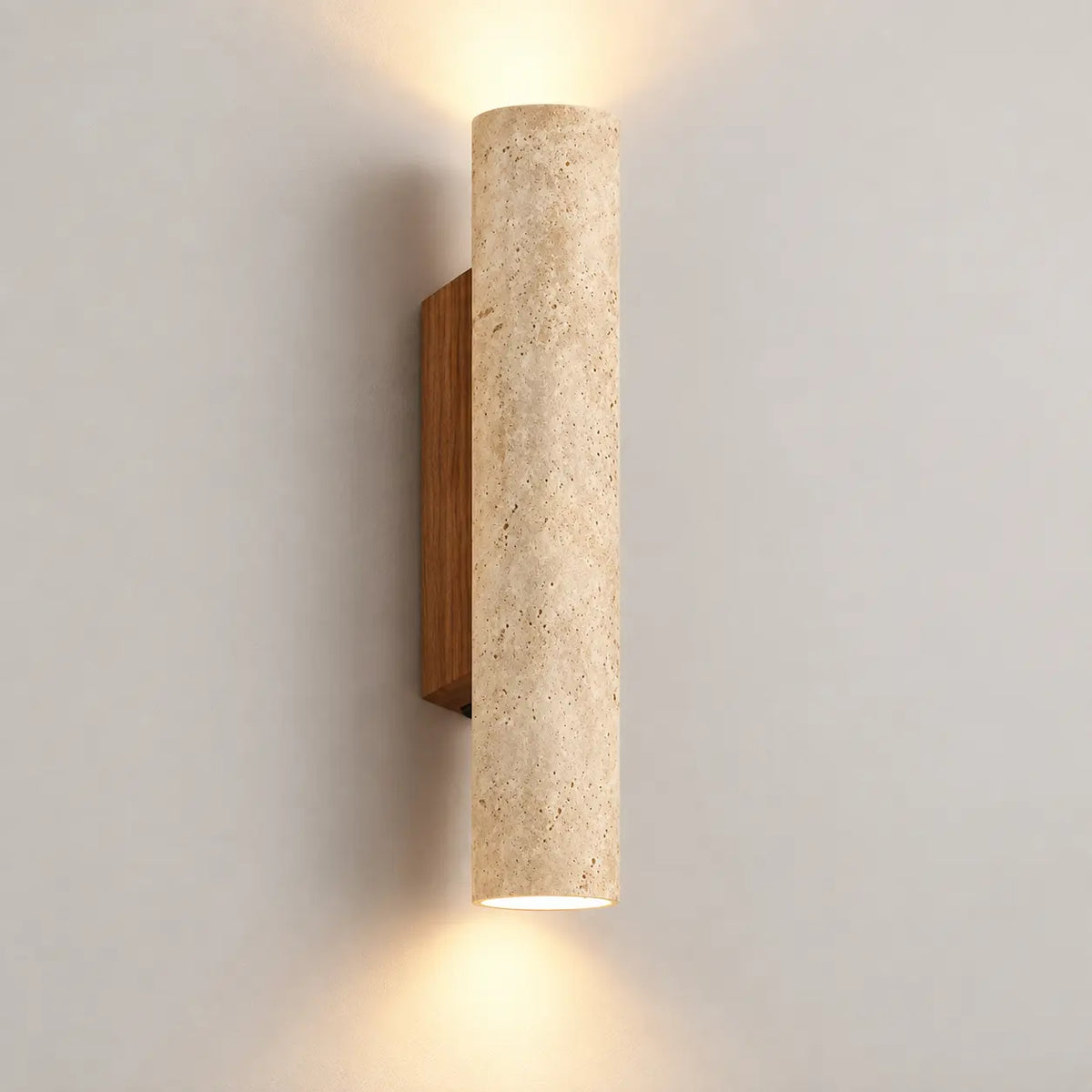 Applique murale en pierre 32 cm — lumière chaude