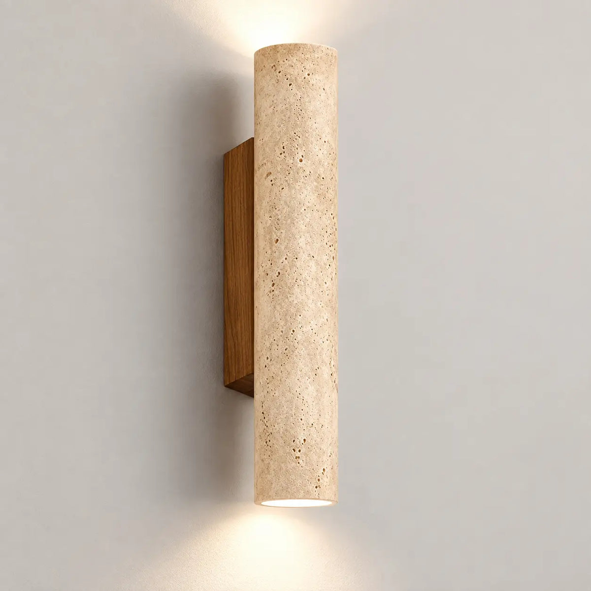 Applique murale en pierre 32 cm — lumière neutre