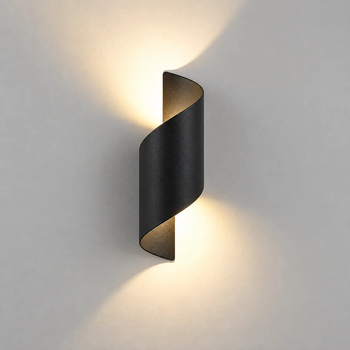 Applique extérieure LED noire — grand modèle