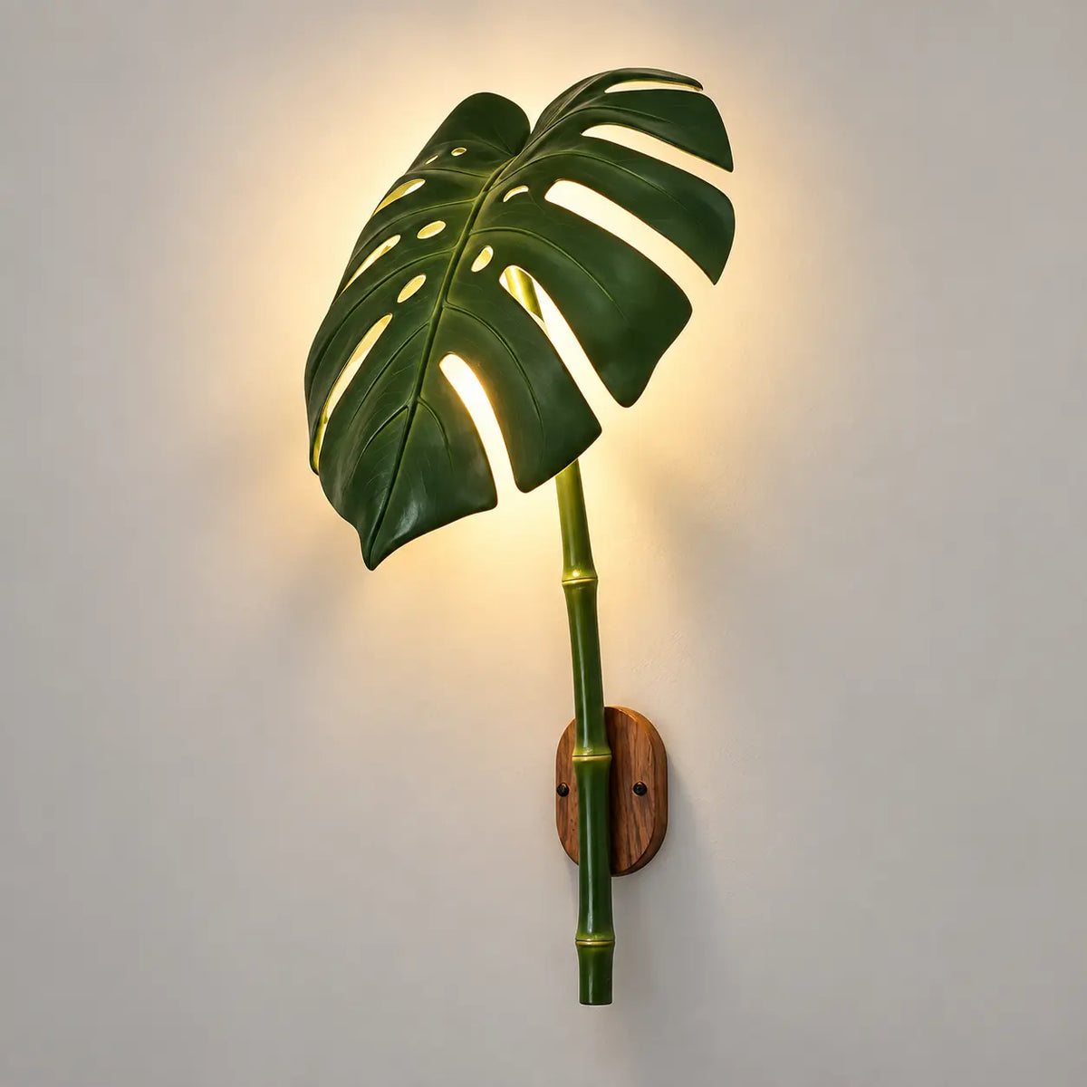 Applique murale jardin imitation bambou — lumière chaude