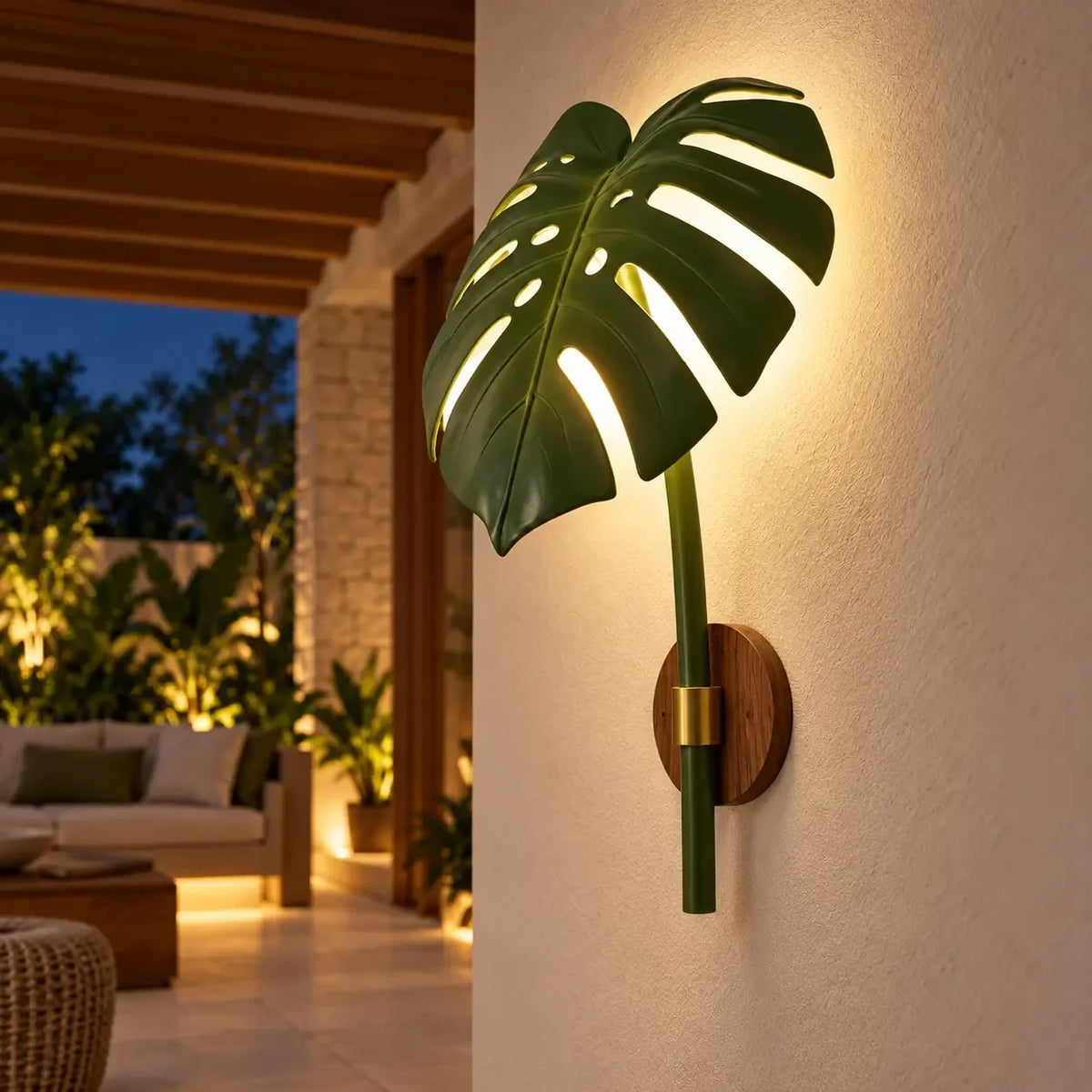 Réglage lumineux de l’applique murale de jardin