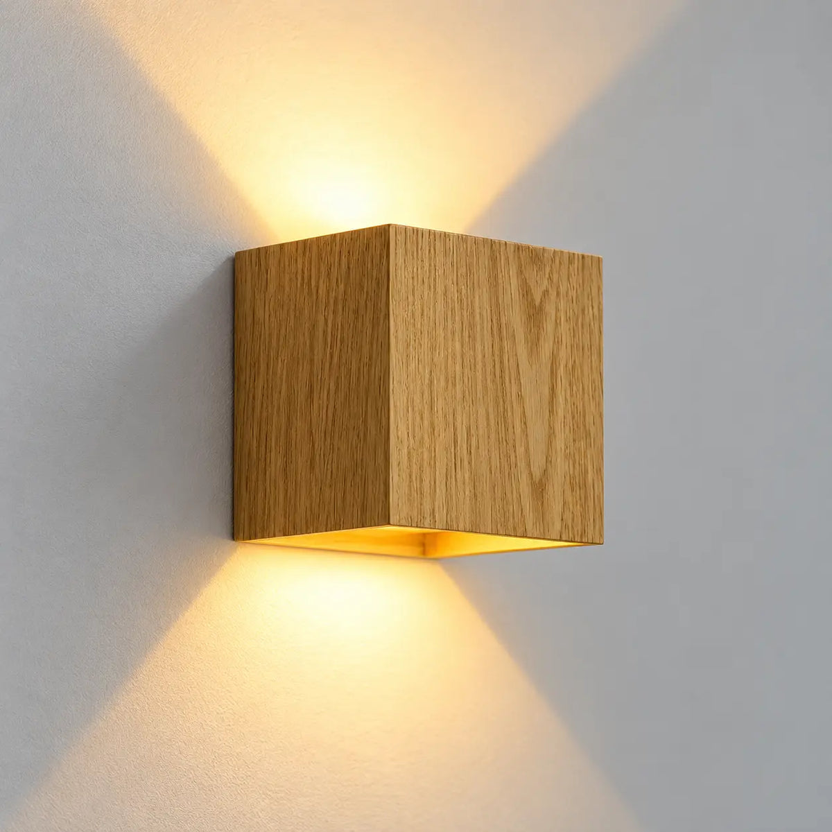 Applique extérieure LED IP65 bois naturel