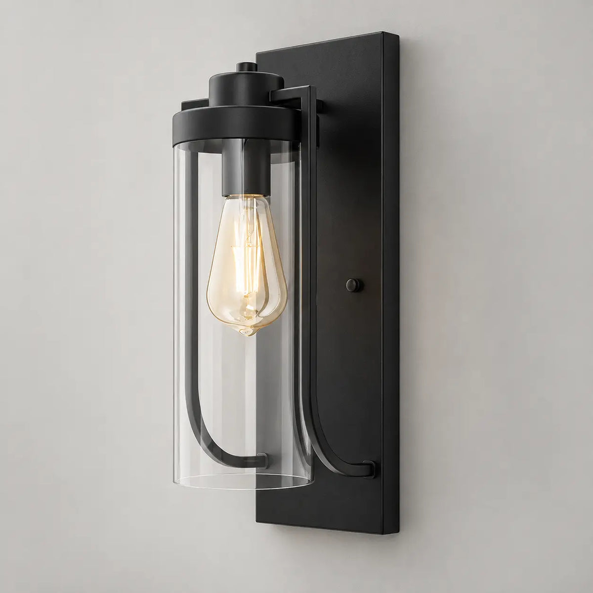 Applique murale noire en verre — packshot