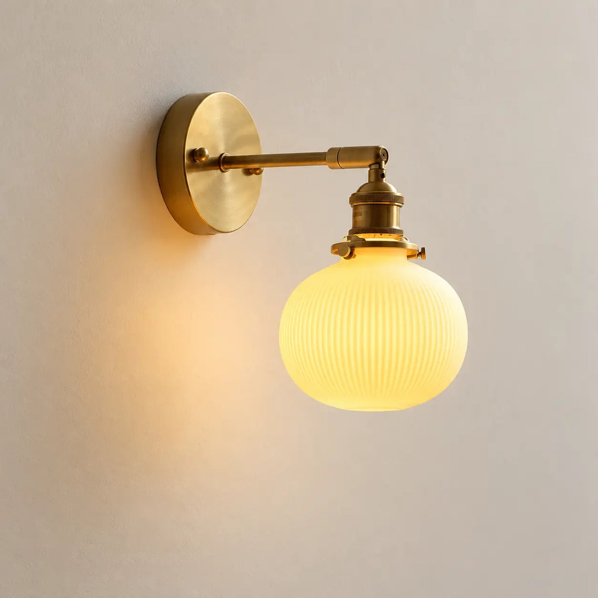 Applique murale japonisante ronde – lumière blanc chaud