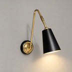 Applique murale laiton design noire – lumière chaude