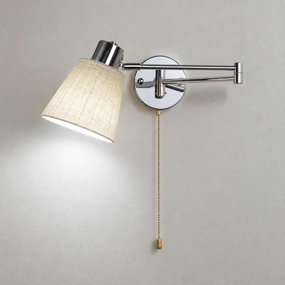 Applique murale LED orientable en chanvre – lumière froide