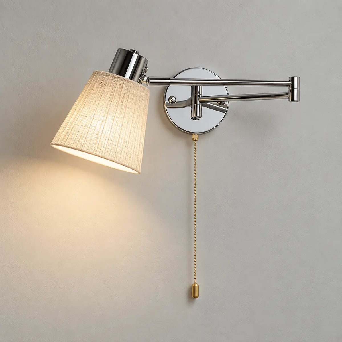 Applique murale LED orientable en chanvre – lumière chaude