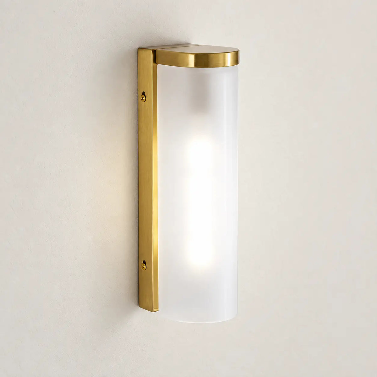 Applique murale minimaliste simple dorée, lumière froide