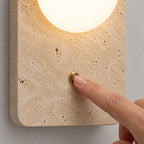 Bouton poussoir intégré de l'applique murale naturelle