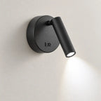 Applique murale noire avec interrupteur, lumière froide