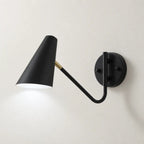 Applique murale noire orientable WD254, lumière froide