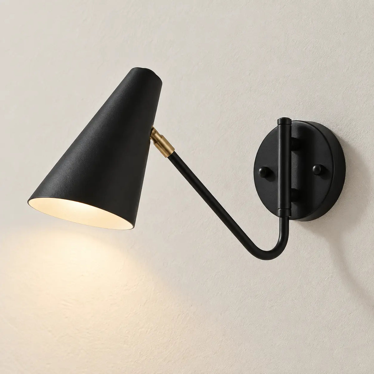 Mécanisme orientable de l'applique murale noire WD254
