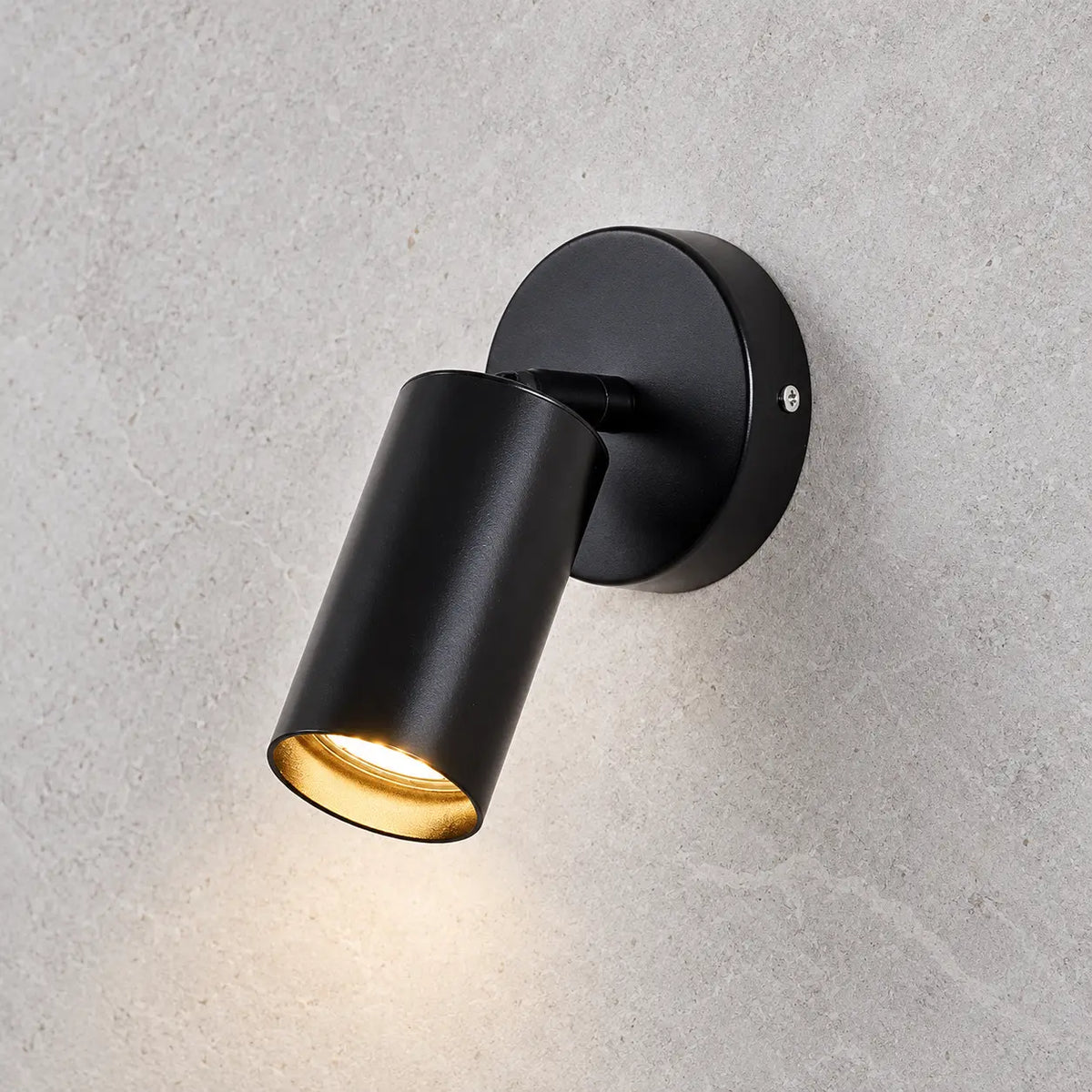 Applique murale orientable design noire 5 W