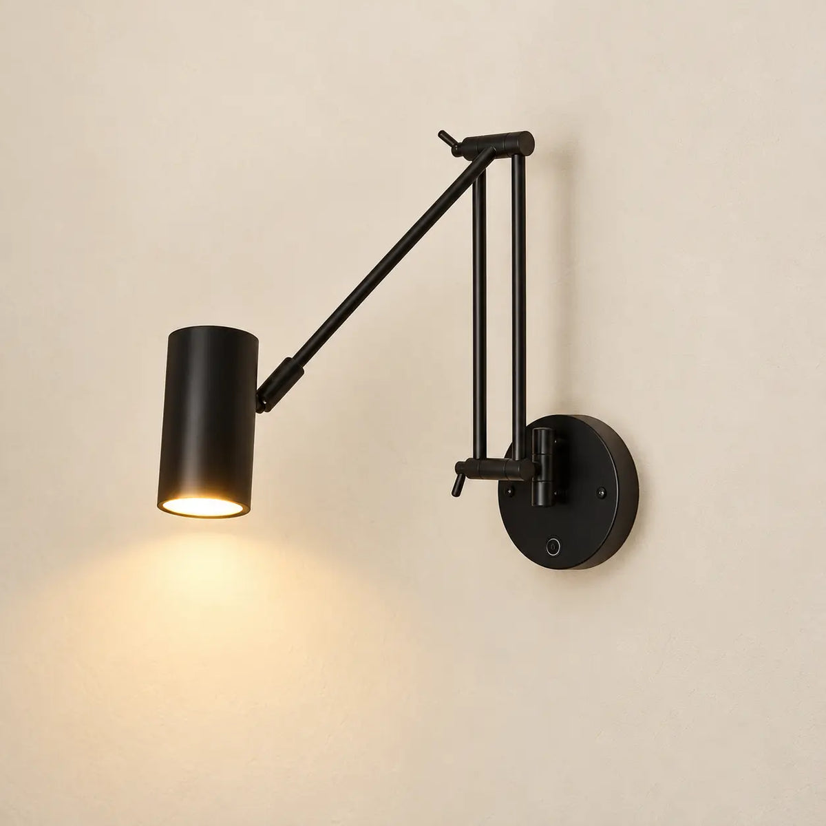 Applique murale orientable avec bouton, lumière chaude