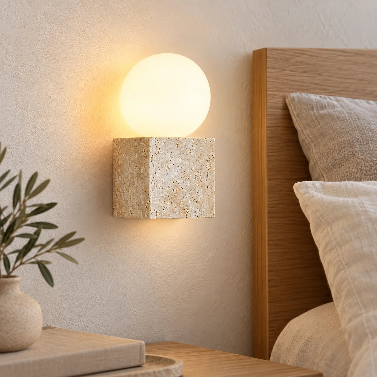 Applique murale wabi sabi dans une chambre
