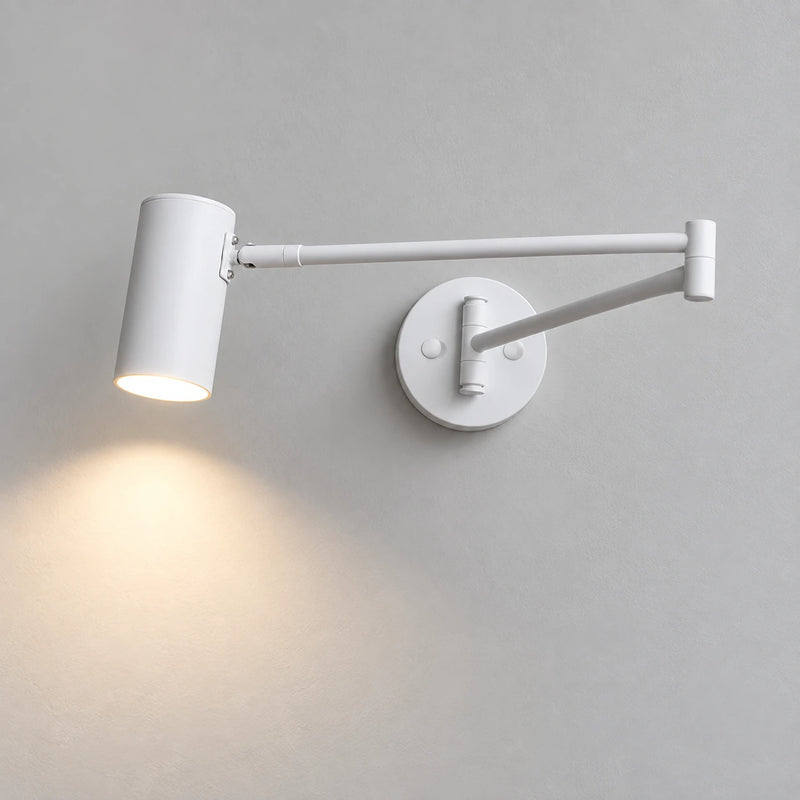 Applique murale style scandinave blanche, lumière chaude