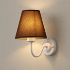 Applique murale style vintage, finition blanc et marron