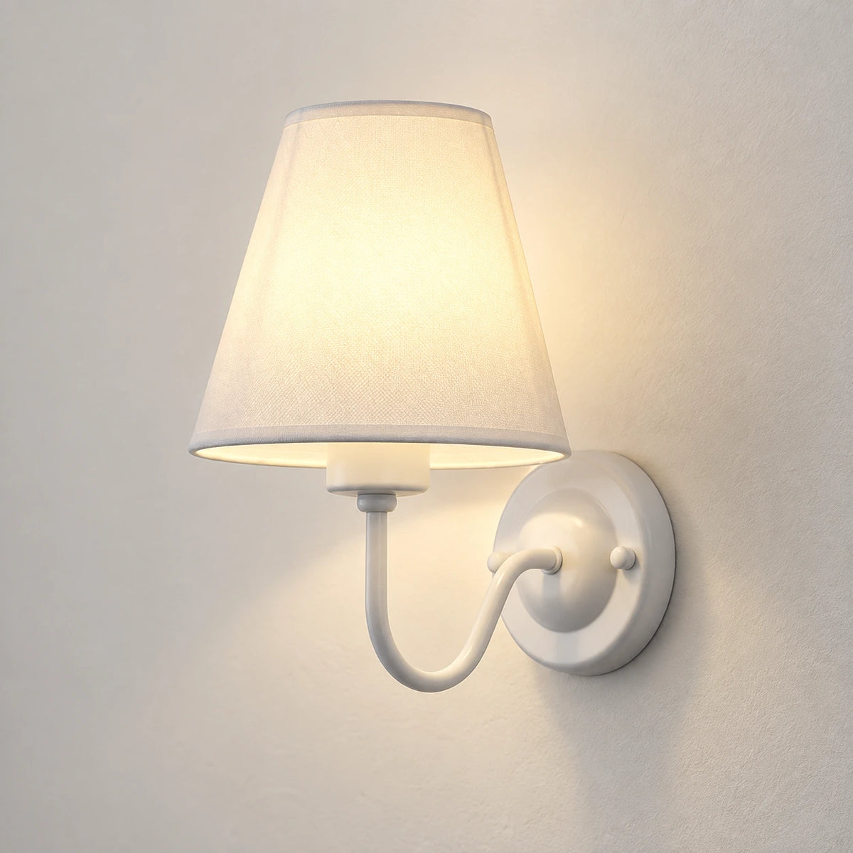 Applique murale style vintage, finition blanc