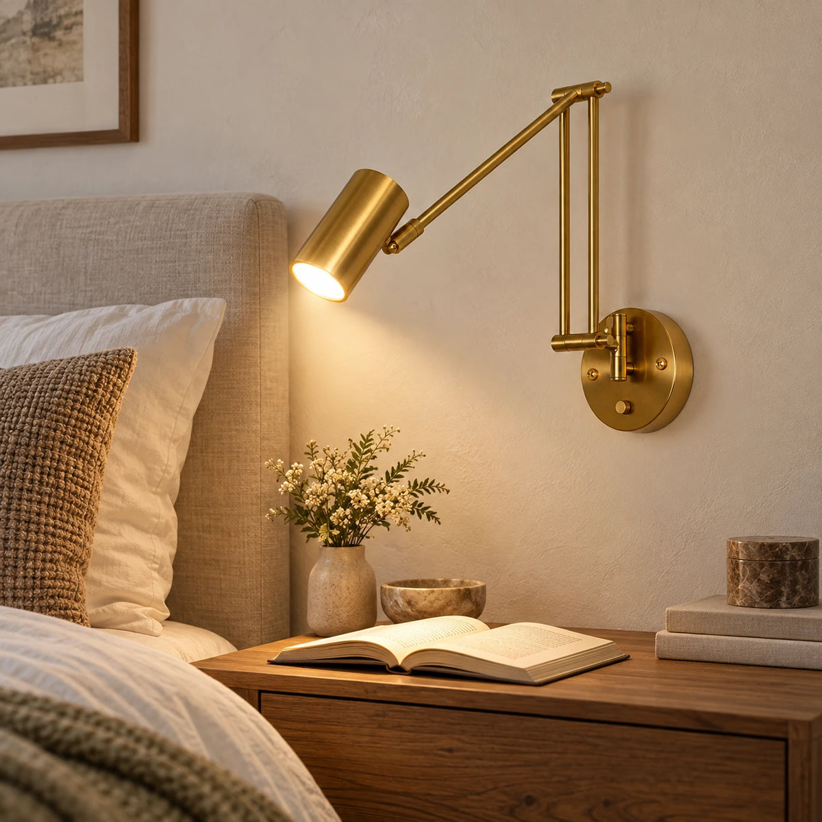 Applique scandinave articulée dans une chambre