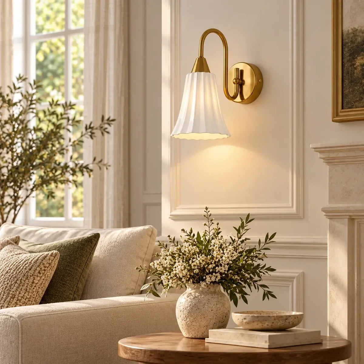 Applique murale chambre romantique — image avec texte