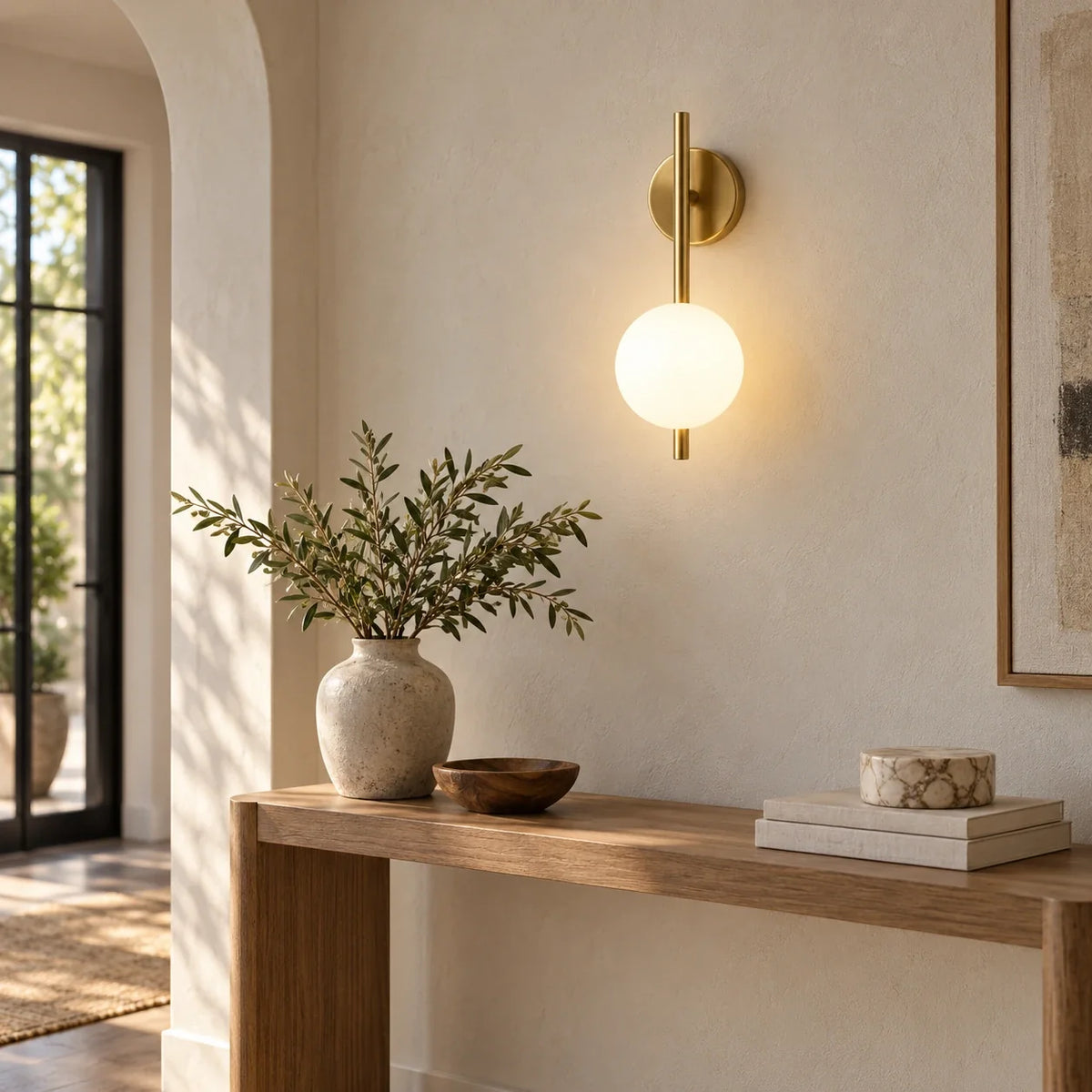 Applique murale sans fil rechargeable — image avec texte