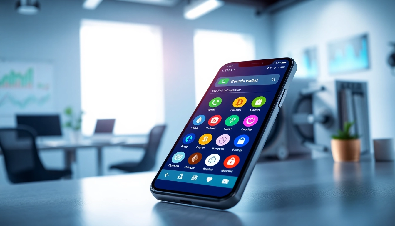 Manage cryptocurrencies seamlessly with the gaurda wallet app displayed on a smartphone.