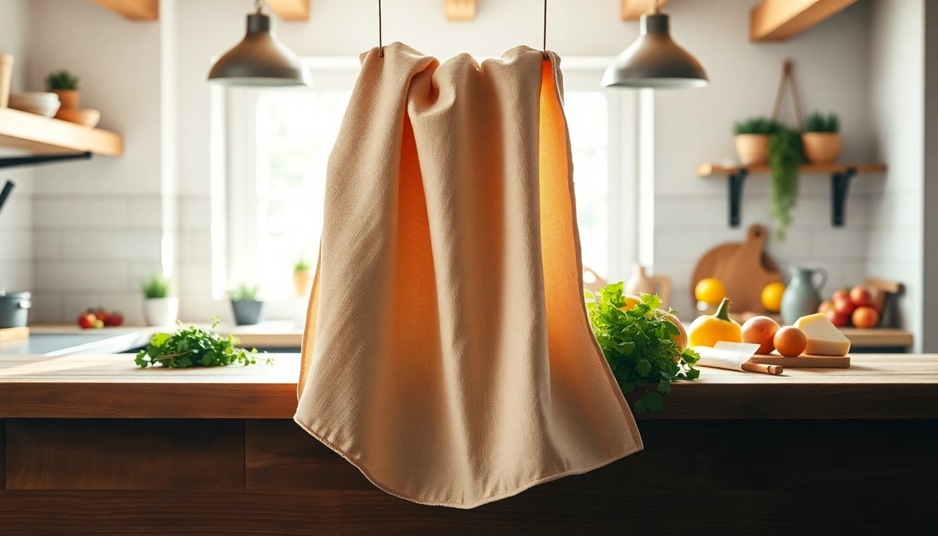 Kaasdoek gebruikt in een professionele keuken met verse ingrediënten.